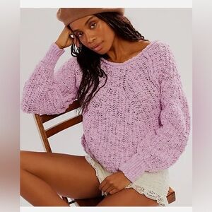 Free People Lilac Knit Sweater